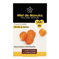 Šluotinių sėklučių (manuka) medaus pastilės IAA®* 10+ (12vnt)